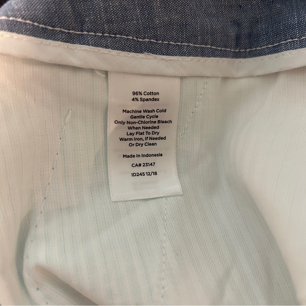 Talbots Pedal Pusher Pants. Size 14. Mint and white stripes. - Picture 4 of 4